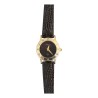 \"Gucci\" watch with a gold-colored case and a black leather strap. - Moinat - Decorating accessories